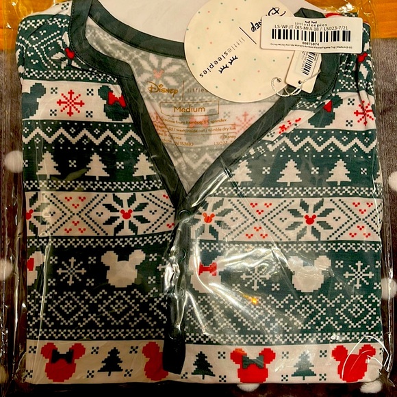 Little Sleepies Other - Little Sleepies Disney Mickey Women’s Pajama Top Size Medium 8-10 NWT